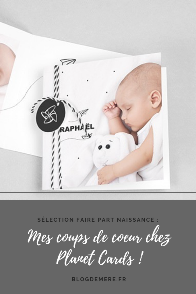 sélection de faire part de naissance chez Planet Cards