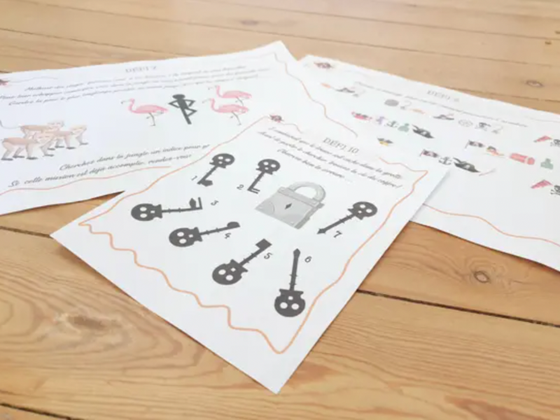 Trésors confettis Escape games chasses trésor pour enfants imprimer
