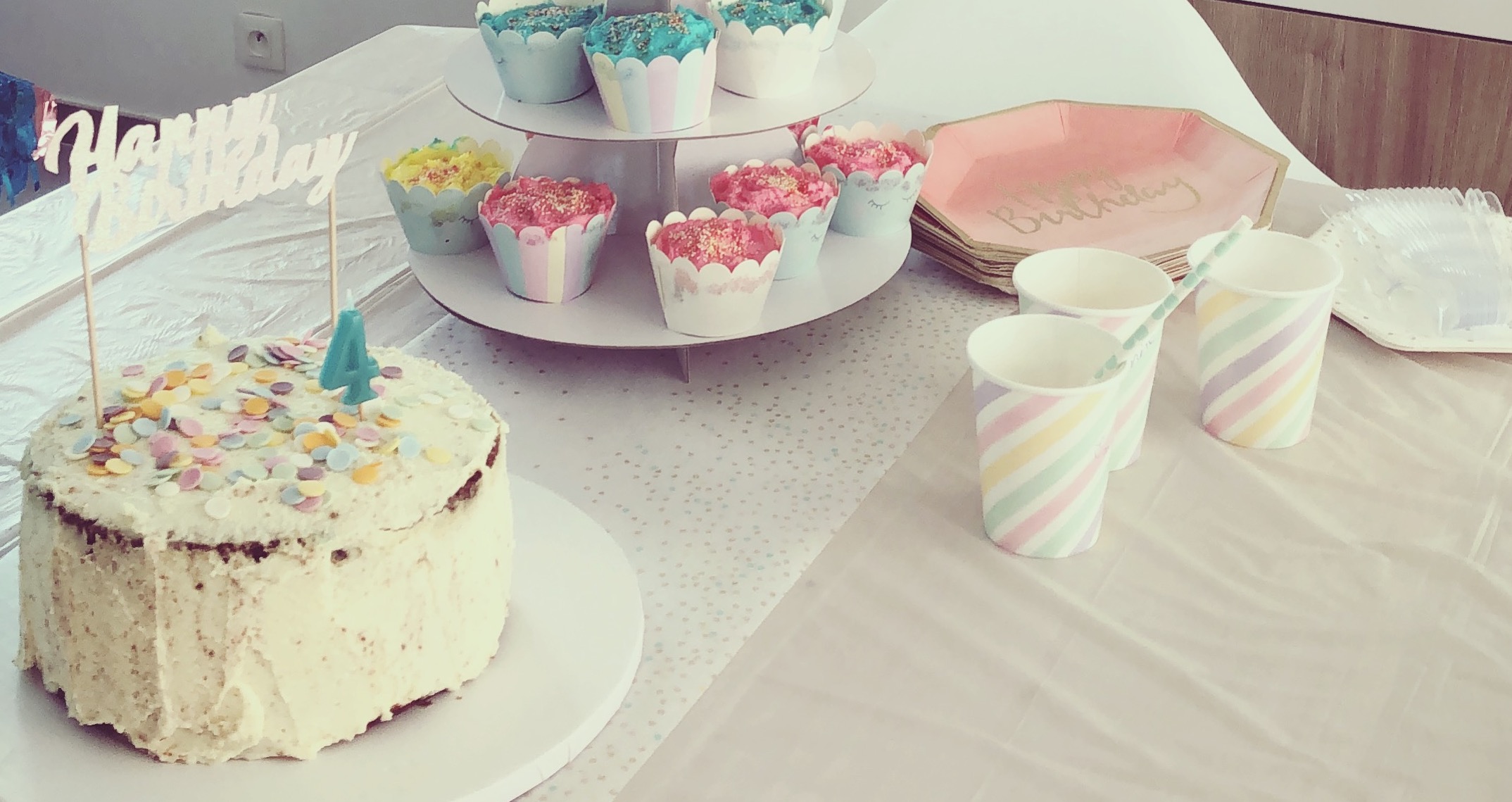 une sweet table pastel pour ses 4 ans