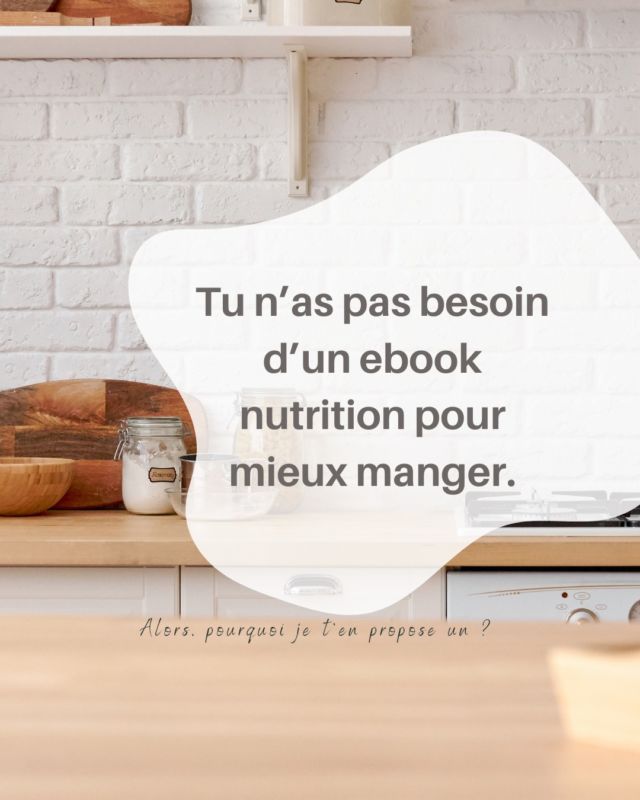 On va dire les termes : des ebooks nutrition, on en trouve plein sur le net. Alors pourquoi le mien serait différent ? 

Mon but, ce n'est pas de te proposer un énième contenu qui va rester dans ton dossier téléchargements sans jamais être ouvert ou utilisé. Non, j'ai voulu te donner des clés pratiques, concrètes, prêtes à l'emploi. Parce que je sais que les parents n'ont pas le temps de tergiverser, surtout pas à la rentrée.

Mais je sais aussi qu'on veut toujours mieux faire. Et que l'alimentation saine fait partie de nos principales priorités aujourd'hui, encore plus quand on a des enfants. Alors j'ai voulu te proposer un moyen de rééquilibrer tout ça, avec de vraies astuces, des menus tout prêts, des recettes de saison, accessibles à tous, même les débutants en cuisine. 

Je ne dis pas que l'outil que je te propose est indispensable. Je ne dis pas que c'est le meilleur. Juste que je pense qu'il peut clairement t'aider en cette période un peu chargée, si tu veux repartir d'un bon pied. 

Si tu veux en savoir plus, le lien est dans ma bio.

Et si tu veux en discuter, viens en MP !